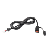 Single USB-A Socket Cable used on motorcycles to charge mobile phones
