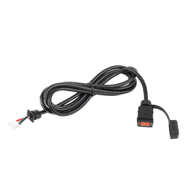 Single USB-A Socket Cable used on motorcycles to charge mobile phones