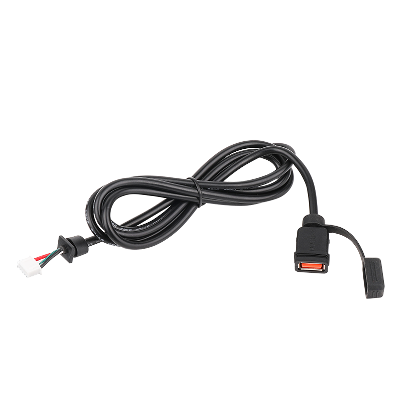 Single USB-A Socket Cable used on motorcycles to charge mobile phones